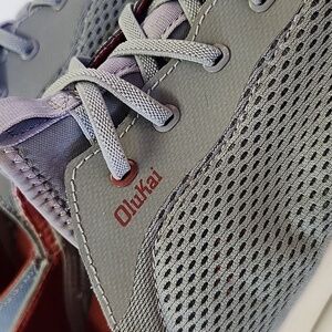 OLUKAI Moku Pae Men's Gray Casual Every-Day Breathable Mesh Slip-On Shoes M12